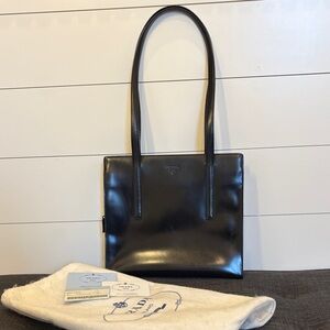 Vintage PRADA Black Spazzolato Tote Bag - Authentic